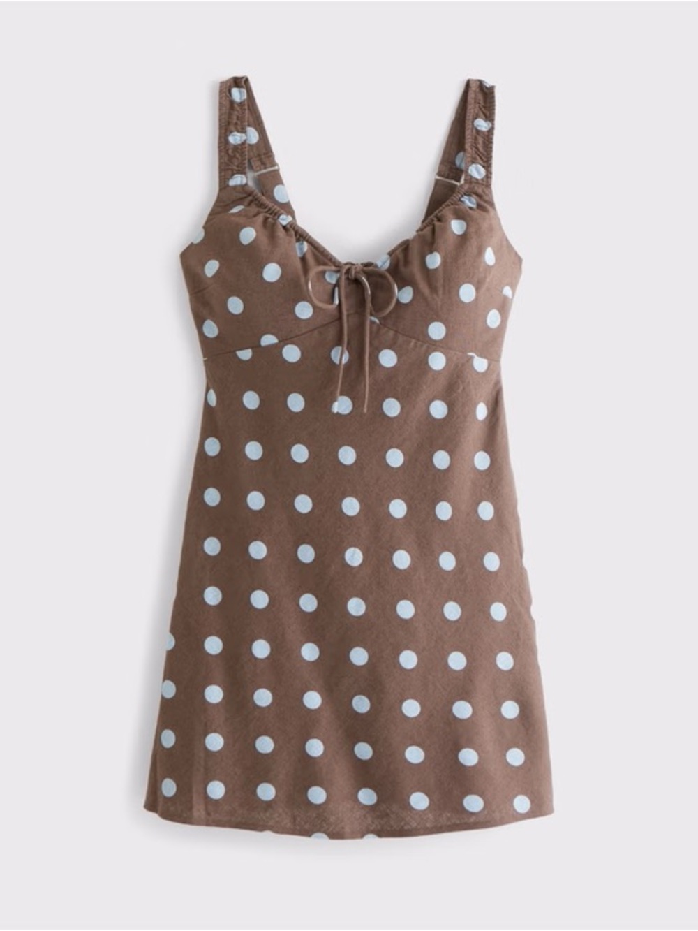 Abercrombie Bra-Free Tie-Front Linen-Blend Mini Dress. NWT! - Picture 5 of 9